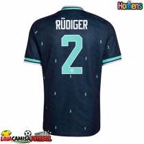 Camisa de Futebol Alemanha Antonio Rudiger #2 Equipamento Secundário Mundo 2026 Manga Curta